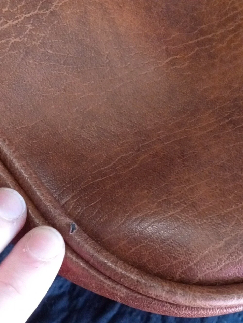 70s Classic Brown Vinyl Carry On Travel Shoulder Laptop Bag